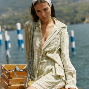 Olive Cream Stripe