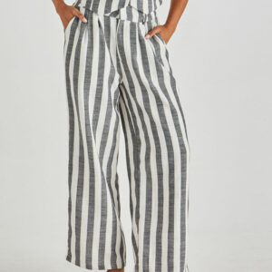 Cream Black Stripe