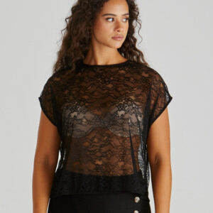 Button Back Tank - Black