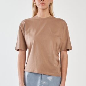Gathered Seam Tee - Mushroom