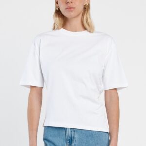 Gathered Seam Tee - White