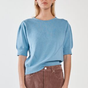 Knit Tee - Denim Blue