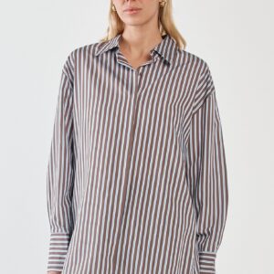 Stripe Shirt - Choc Blue